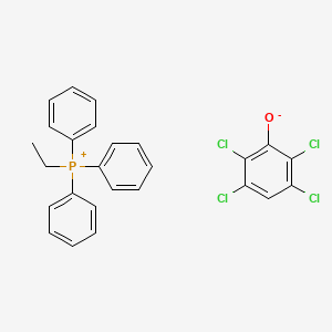 molecular formula C26H21Cl4OP B12672811 ethyl(triphenyl)phosphanium;2,3,5,6-tetrachlorophenolate CAS No. 93840-95-0