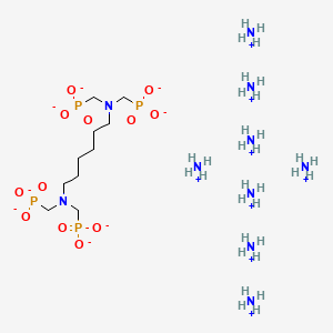 molecular formula C10H52N10O12P4 B12672853 Octaammonium (hexane-1,6-diylbis(nitrilobis(methylene)))tetrakisphosphonate CAS No. 93841-73-7