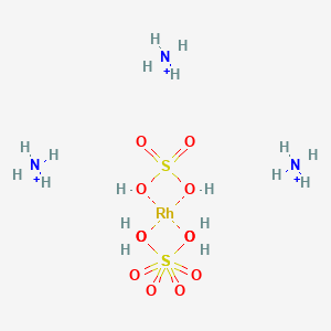 molecular formula H18N3O12RhS3+3 B12672858 Triammonium tris(sulphato(2-)-O,O')rhodate(3-) CAS No. 85117-80-2