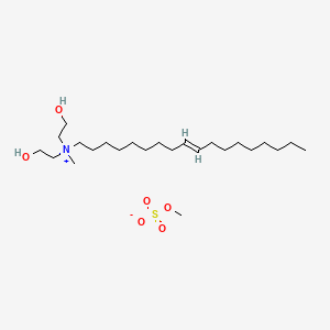 molecular formula C24H51NO6S B12672904 Bis(2-hydroxyethyl)methyl(octadec-9-enyl)ammonium methyl sulphate CAS No. 97692-47-2