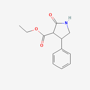 molecular formula C13H15NO3 B1267291 Ethyl 2-oxo-4-phenylpyrrolidine-3-carboxylate CAS No. 52450-32-5
