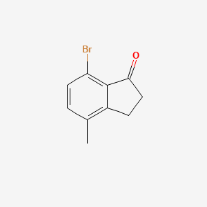 molecular formula C10H9BrO B1267292 7-Bromo-4-methyl-2,3-dihydro-1H-inden-1-one CAS No. 15069-48-4