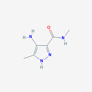 molecular formula C6H10N4O B1267294 4-amino-N,5-dimethyl-1H-pyrazole-3-carboxamide CAS No. 68375-44-0