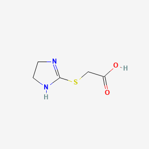 molecular formula C5H8N2O2S B1267295 (4,5-dihydro-1H-imidazol-2-ylsulfanyl)acetic acid CAS No. 34283-85-7