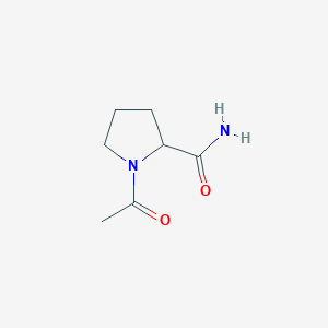 molecular formula C7H12N2O2 B1267297 1-乙酰基-2-吡咯烷酮酰胺 CAS No. 30130-35-9