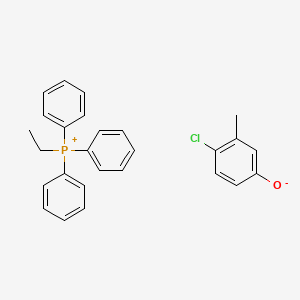 molecular formula C27H26ClOP B12672997 4-chloro-3-methylphenolate;ethyl(triphenyl)phosphanium CAS No. 94231-20-6