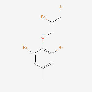 molecular formula C10H10Br4O B12673014 1,3-Dibromo-2-(2,3-dibromopropoxy)-5-methylbenzene CAS No. 77898-96-5
