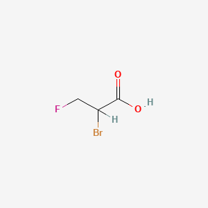 molecular formula C3H4BrFO2 B1267303 2-Bromo-3-fluoropropionic acid CAS No. 39621-37-9