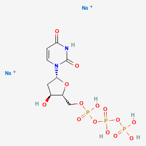 molecular formula C18H28N4Na2O28P6 B12673048 P-P-P-dUrd.P-P-P-dUrd.2Na+ CAS No. 93919-43-8