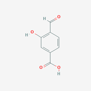 molecular formula C8H6O4 B1267309 4-Formyl-3-hydroxybenzoic acid CAS No. 619-12-5