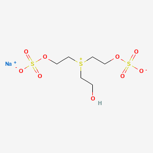 molecular formula C6H13NaO9S3 B12673107 Sodium 2-((2-hydroxyethyl)(2-(sulphonatooxy)ethyl)sulphonio)ethyl sulphate CAS No. 85909-59-7