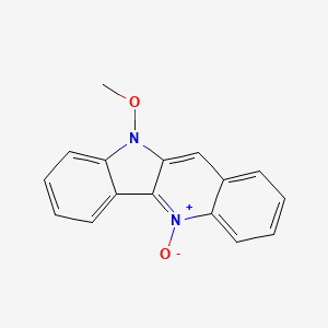 molecular formula C16H12N2O2 B12673131 10-Methoxy-5,10-dihydro-4aH-indolo(3,2-b)quinoline 5-oxide CAS No. 80271-02-9