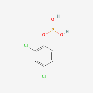molecular formula C6H5Cl2O3P B12673142 Phenol, 2,4-dichloro-, phosphite CAS No. 4205-75-8