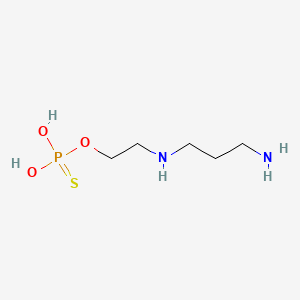 molecular formula C5H15N2O3PS B1267315 硫代磷酸，O-(2-((3-氨基丙基)氨基)乙基)酯 CAS No. 41510-53-6