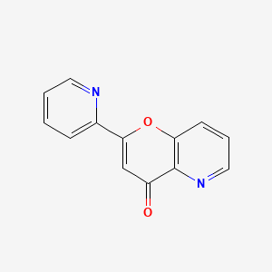 molecular formula C13H8N2O2 B12673155 4H-Pyrano(3,2-b)pyridin-4-one, 2-(2-pyridinyl)- CAS No. 148190-28-7