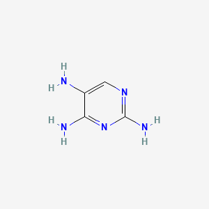 molecular formula C4H7N5 B1267316 嘧啶-2,4,5-三胺 CAS No. 3546-50-7