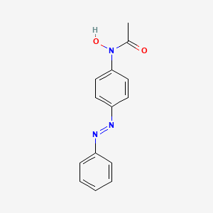 molecular formula C14H13N3O2 B12673166 N-(p-(phenylazo)phenyl)acetohydroxamic acid CAS No. 6153-84-0