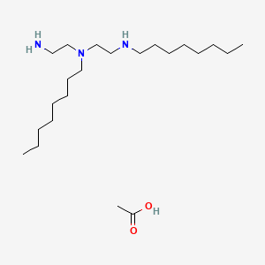 molecular formula C22H49N3O2 B12673243 N-(2-Aminoethyl)-N,N'-dioctylethylenediamine acetate CAS No. 93839-38-4