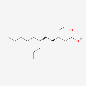 molecular formula C16H32O2 B12673247 (3S,6R)-3-ethyl-6-propylundecanoic acid 