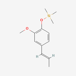 molecular formula C13H20O2Si B12673254 Silane, (2-methoxy-4-propenylphenoxy)trimethyl- CAS No. 6689-41-4