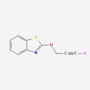 molecular formula C10H6INOS B12673262 2-((3-Iodo-2-propynyl)oxy)benzothiazole CAS No. 66558-72-3
