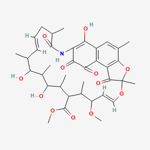 molecular formula C37H47NO12 B12673276 16,17-Dihydrorifamycin S CAS No. 51874-02-3