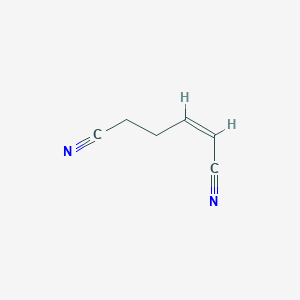 molecular formula C6H6N2 B12673298 2-Hexenedinitrile, (2Z)- CAS No. 2141-58-4