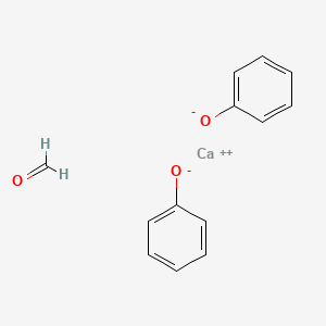 molecular formula C13H12CaO3 B12673304 Phenol-formaldehyde resin, calcium salt CAS No. 147977-82-0