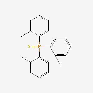 molecular formula C21H21PS B12673310 Phosphine sulfide, tris(2-methylphenyl)- CAS No. 6163-61-7