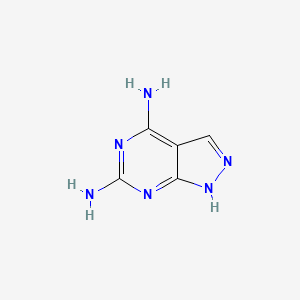 molecular formula C5H6N6 B1267332 1H-Pyrazolo[3,4-d]pyrimidine-4,6-diamine CAS No. 5413-80-9