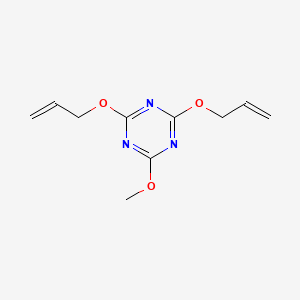 molecular formula C10H13N3O3 B12673368 4,6-Bis(allyloxy)-2-methoxy-1,3,5-triazine CAS No. 50729-70-9