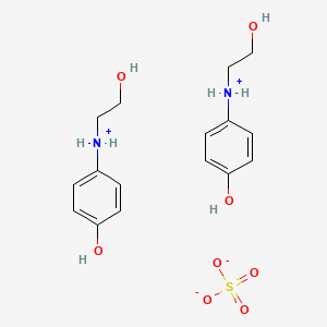 molecular formula C16H24N2O8S B12673375 Bis((2-hydroxyethyl)(4-hydroxyphenyl)ammonium) sulphate CAS No. 93805-08-4