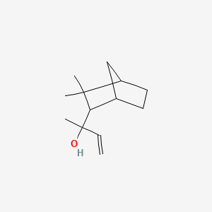 molecular formula C13H22O B12673381 alpha,3,3-Trimethyl-alpha-vinylbicyclo(2.2.1)heptane-2-methanol CAS No. 85204-19-9
