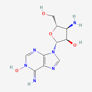 molecular formula C10H14N6O4 B12673383 Adenosine, 3'-amino-3'-deoxy-, 1-oxide CAS No. 94714-49-5