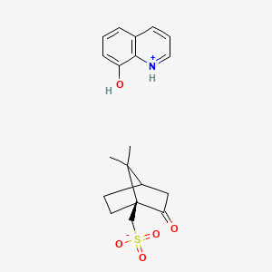molecular formula C19H23NO5S B12673429 8-Hydroxyquinolinium (1S)-2-oxobornane-10-sulphonate CAS No. 94293-54-6
