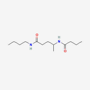 molecular formula C13H26N2O2 B12673437 N-Butyl-4-((1-oxobutyl)amino)pentanamide CAS No. 82024-14-4