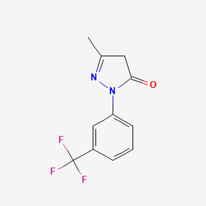 molecular formula C11H9F3N2O B1267344 5-甲基-2-(3-三氟甲基苯基)-2,4-二氢吡唑-3-酮 CAS No. 321-05-1