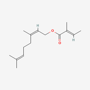 molecular formula C15H24O2 B12673446 (Z)-3,7-Dimethyl-2,6-octadienyl 2-methylcrotonate CAS No. 93981-55-6