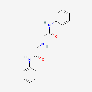 molecular formula C16H17N3O2 B1267346 2-[(2-anilino-2-oxoethyl)amino]-N-phenylacetamide CAS No. 5408-28-6