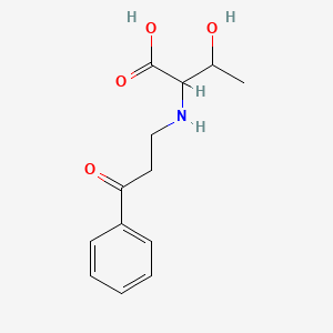 molecular formula C13H17NO4 B12673473 N-(3-Oxo-3-phenylpropyl)-DL-threonine CAS No. 92515-07-6