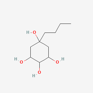 molecular formula C10H20O4 B12673474 5-Butylcyclohexane-1,2,3,5-tetrol CAS No. 205245-82-5