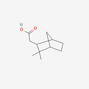 molecular formula C11H18O2 B12673480 (3,3-Dimethylbicyclo(2.2.1)hept-2-yl)acetic acid CAS No. 39850-65-2
