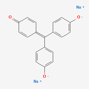 molecular formula C19H12Na2O3 B12673486 4-(Bis(p-hydroxyphenyl)methylene)cyclohexa-2,5-dien-1-one, disodium salt CAS No. 84332-99-0