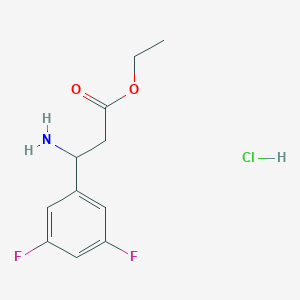 molecular formula C11H14ClF2NO2 B126735 ETHYL-3-AMINO-3-(3,5-DIFLUOROPHENYL)-PROPIONATE HYDROCHLORIDE CAS No. 149193-87-3