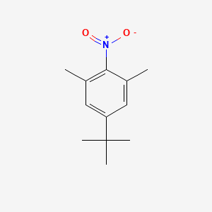 molecular formula C12H17NO2 B1267350 1-Nitro-4-tert-butyl-2,6-dimethylbenzene CAS No. 6279-89-6