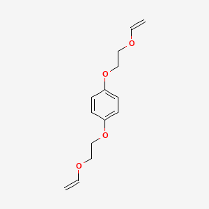 molecular formula C14H18O4 B12673539 Benzene, 1,4-bis(2-(ethenyloxy)ethoxy)- CAS No. 84563-49-5
