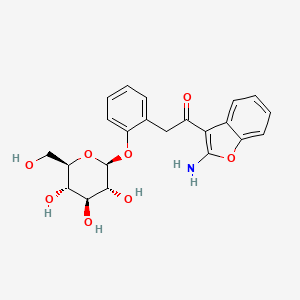 molecular formula C22H23NO8 B12673545 Acuminaminoside CAS No. 769954-40-7
