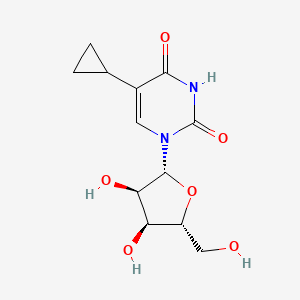 molecular formula C12H16N2O6 B12673547 5-Cyclopropyluridine CAS No. 59968-58-0