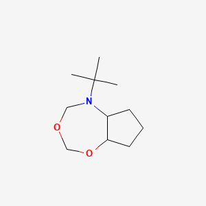 molecular formula C11H21NO2 B12673554 5-tert-Butylhexahydro-4H-cyclopenta[f][1,3,5]dioxazepine CAS No. 81795-61-1