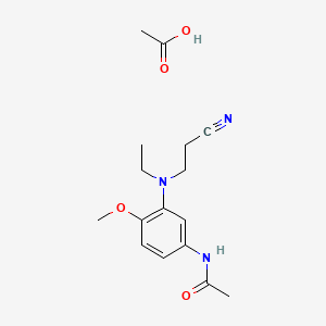 molecular formula C16H23N3O4 B12673556 N-(3-((2-Cyanoethyl)ethylamino)-4-methoxyphenyl)acetamide monoacetate CAS No. 84030-50-2